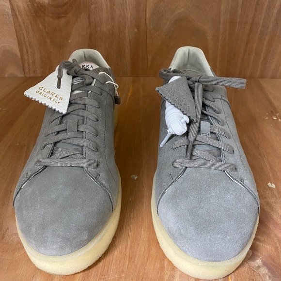 CLARKS TORMATCH LIGHT 26162048 MENS GRAY SUEDE LIFESTYLE SNEAKERS SHOES - Picture 2 of 8